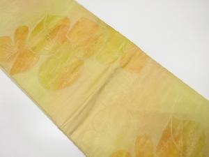 アンティーク　花模様織り出し暈し袋帯（材料）